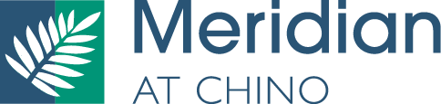 Meridian at Chino Logo in blue and green.